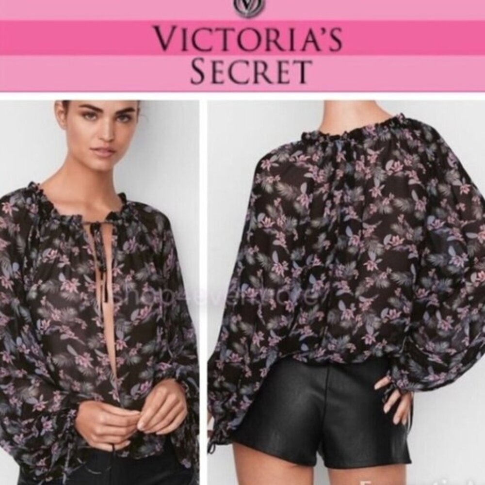 Victorias Secret Sexy‎ Chiffon Bodysuit XS